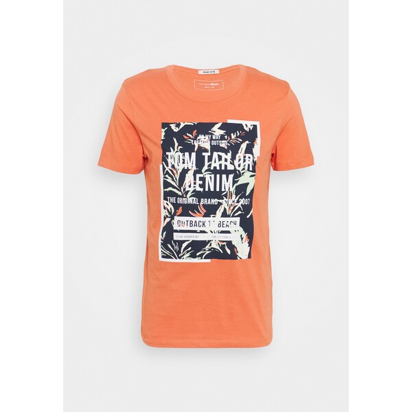 TOM TAILOR DENIM T-shirt z nadrukiem orange lobster TO722O13J-G11