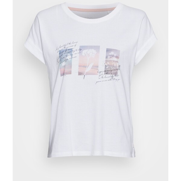 edc by Esprit T-shirt z nadrukiem white ED121D1O7-A11