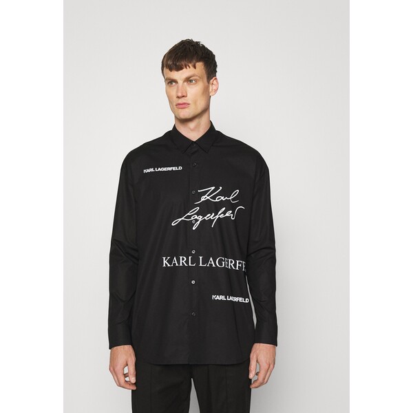 KARL LAGERFELD SHIRT CASUAL Koszula black K4822D01P-Q11