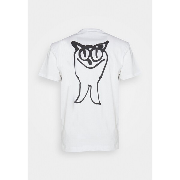 Weekday UNISEX T-shirt z nadrukiem white/black WEB21002G-A13