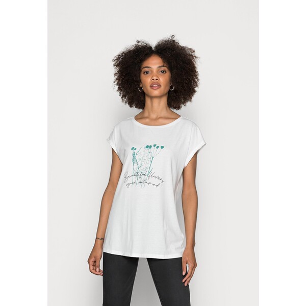 edc by Esprit T-shirt z nadrukiem off white ED121D1ME-A11