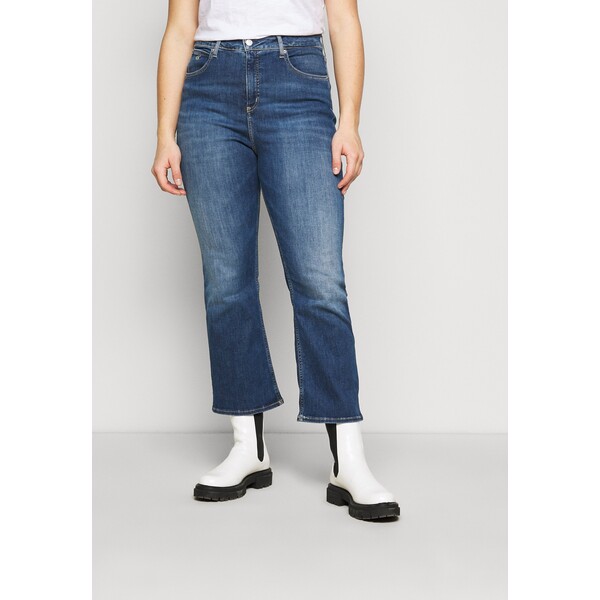 Calvin Klein Jeans Plus HIGH RISE FLARE Jeansy Relaxed Fit dark blue denim C2Q21N007-K11