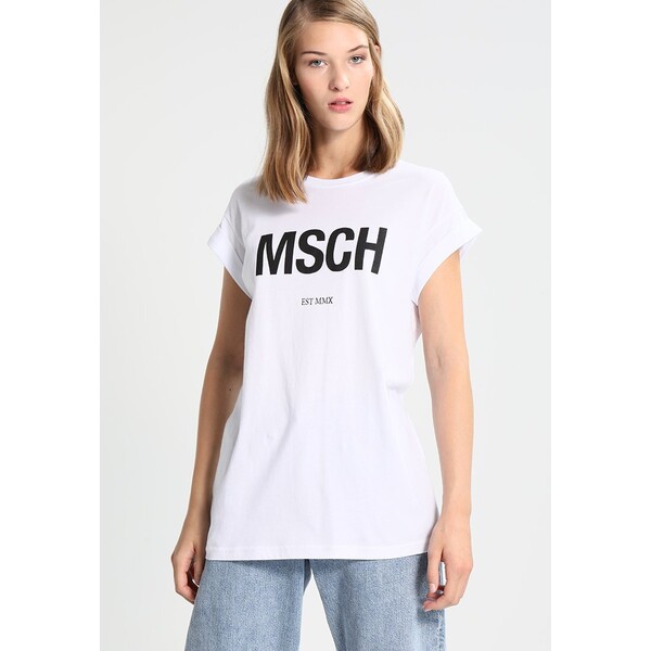Moss Copenhagen ALVA TEE T-shirt z nadrukiem white/black M0Y21D01F-A11