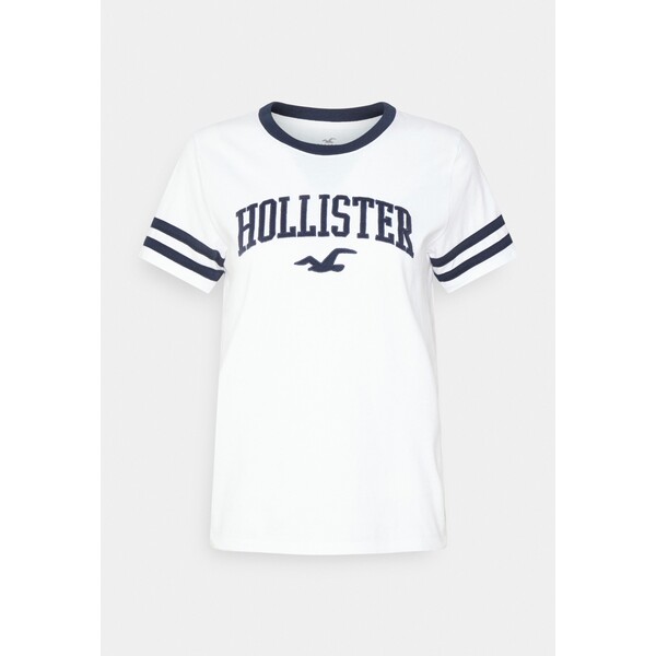 Hollister Co. TECH CORE T-shirt z nadrukiem white H0421D0E9-A11