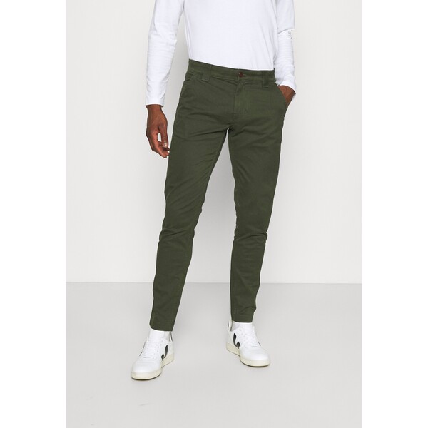 Tommy Jeans SCANTON PANT Spodnie materiałowe dark olive TOB22E027-N11