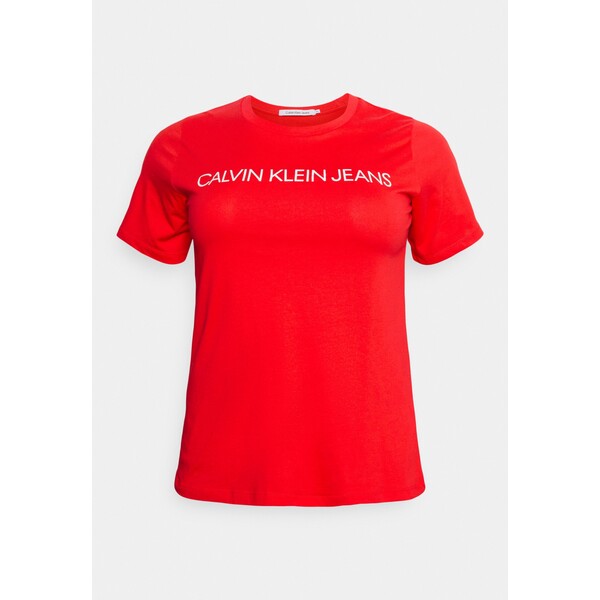 Calvin Klein Jeans Plus INSTITUTIONAL TEE T-shirt z nadrukiem strawberry field C2Q21D00O-G11