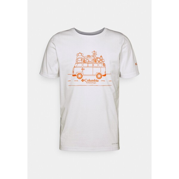 Columbia MENS SUN TREK SHORT SLEEVE GRAPHIC TEE T-shirt z nadrukiem white C2342D01R-A12