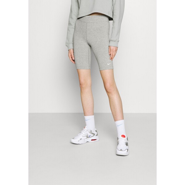 Nike Sportswear ESSNTL BIKER Szorty grey heather/white NI121S031-C11