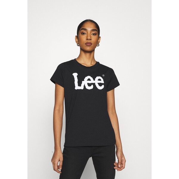 Lee LOGO TEE T-shirt z nadrukiem black LE421D03N-Q11