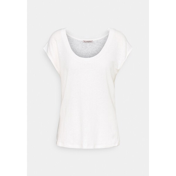 Anna Field T-SHIRT-LINEN BLEND T-shirt z nadrukiem off-white AN621D0Z2-A11