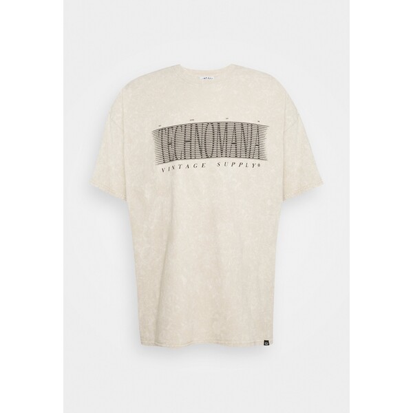 Vintage Supply FRONT PRINT TEE T-shirt z nadrukiem sand VIO22O00R-B11