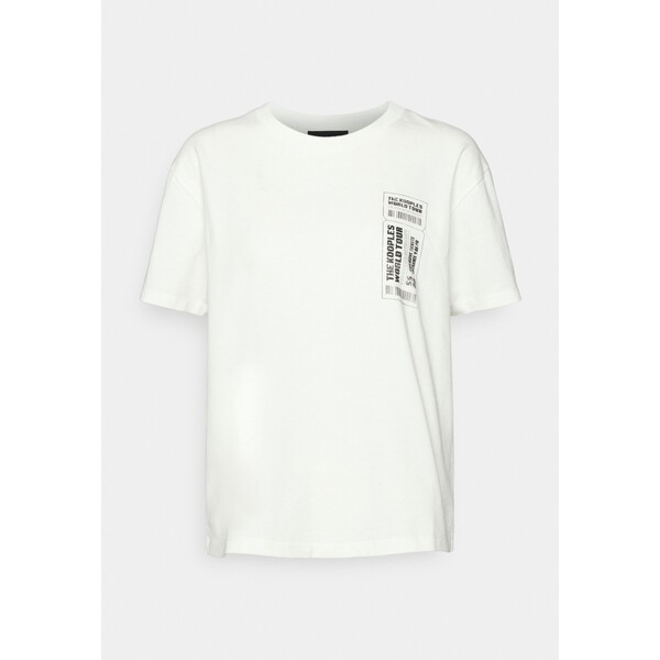 The Kooples T-shirt z nadrukiem ecru THA21D02Q-B11