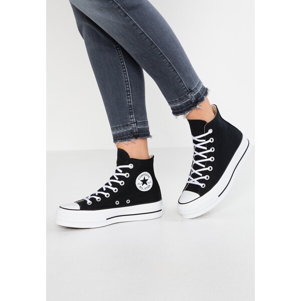 Converse CHUCK TAYLOR ALL STAR LIFT Sneakersy wysokie black/white CO411A0UD-Q11