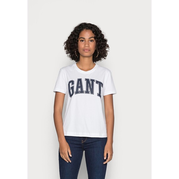 GANT T-shirt z nadrukiem white GA321D05G-A11