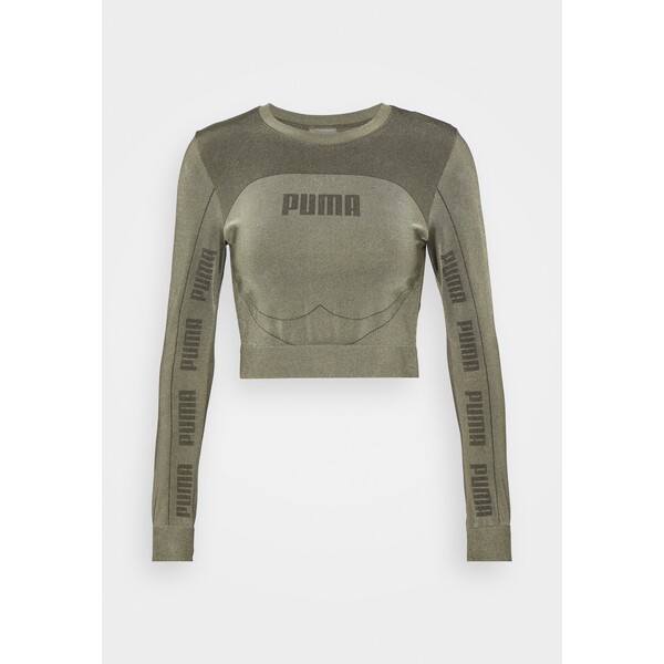 Puma EVOSTRIPE LONGSLEEVE Bluzka z długim rękawem grape leaf PU141D0MT-N11