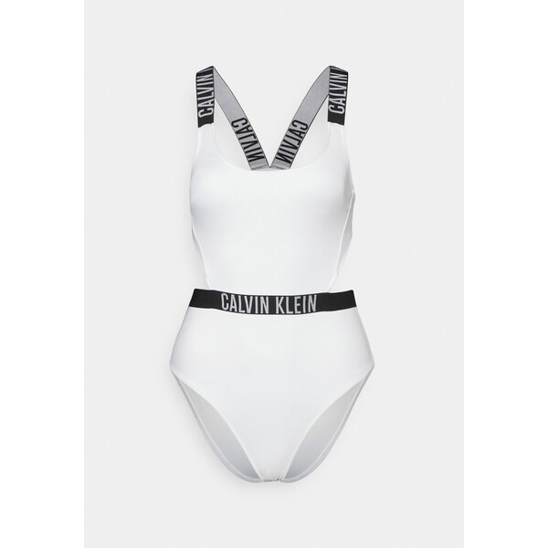 Calvin Klein Swimwear CUT OUT ONE PIECE Kostium kąpielowy classic white C1781G01Y-A11