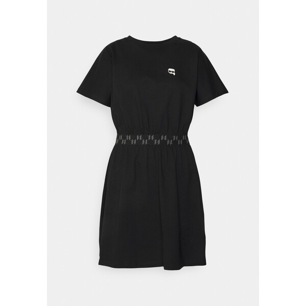 KARL LAGERFELD IKONIK DRESS Sukienka z dżerseju black K4821C04M-Q11