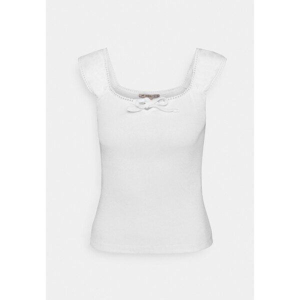 Anna Field T-shirt z nadrukiem white AN621D0ZS-A11