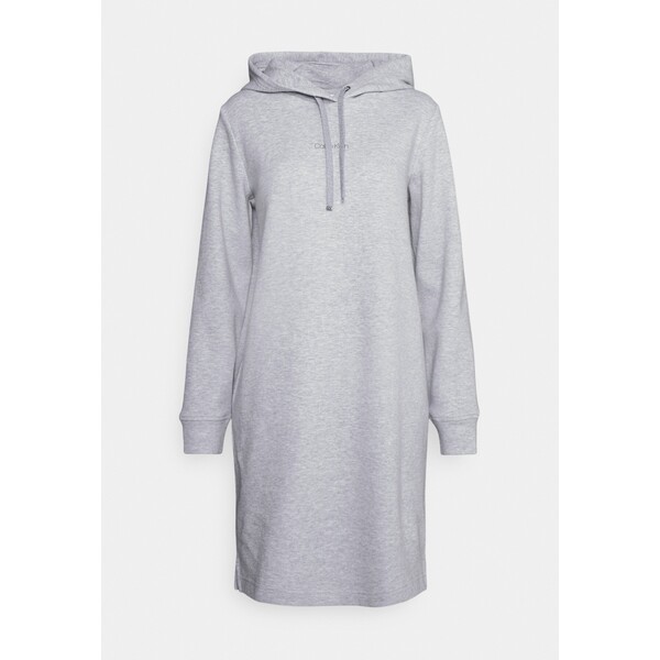 Calvin Klein HOODIE DRESS Sukienka letnia light grey heather/gunmetal 6CA21C050-C11