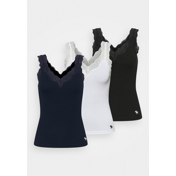 Abercrombie & Fitch BARE CAMI 3 PACK Top black/white/navy A0F21D0IV-Q11