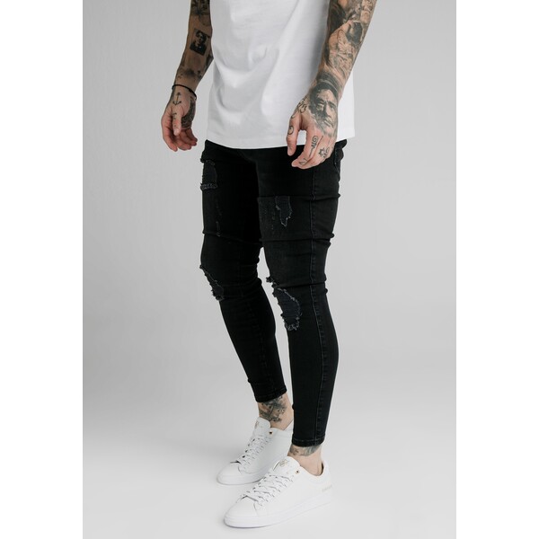SIKSILK SIKSILK SKINNY DISTRESSED Jeansy Skinny Fit carry over SIF22G04D-Q11