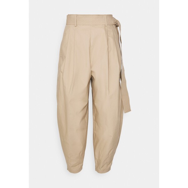Polo Ralph Lauren OVERSIZE BELTED COTTON PANT Spodnie materiałowe vintage khaki PO221A04I-N11