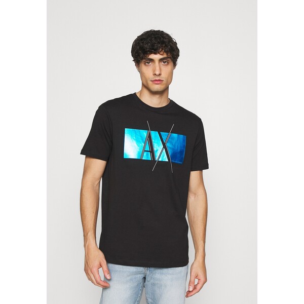 Armani Exchange T-shirt z nadrukiem black ARC22O04W-Q11