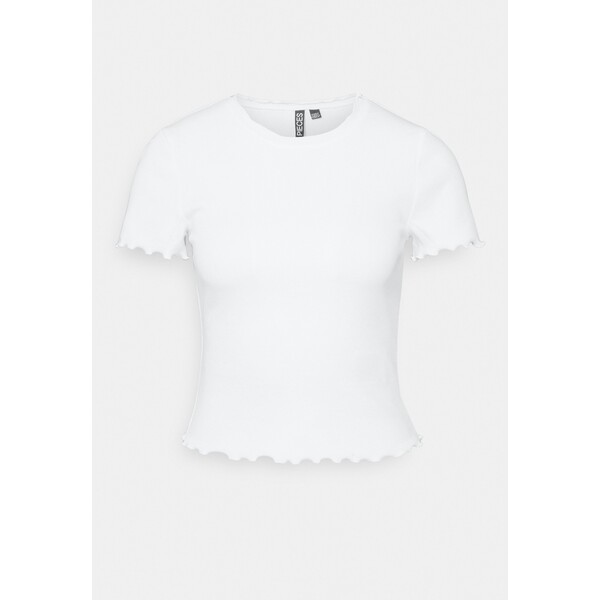 Pieces PCOMILLA SHORT TEE T-shirt z nadrukiem bright white PE321D0P4-A11