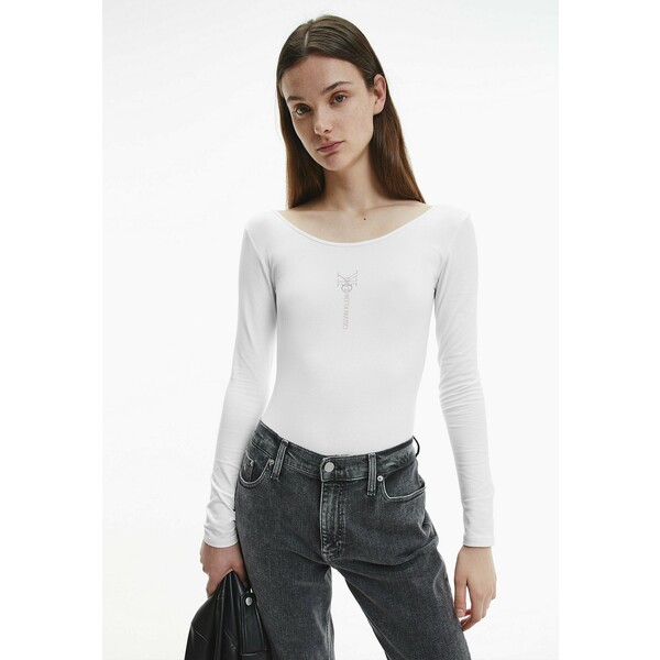 Calvin Klein Jeans Bluzka z długim rękawem bright white C1821D0HC-A11