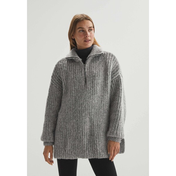 OYSHO CHUNKY WITH HIGH NECK Sweter grey OY121I04G-C11