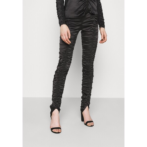 Weekday SMOCK TROUSER Spodnie materiałowe black WEB21A04H-Q11