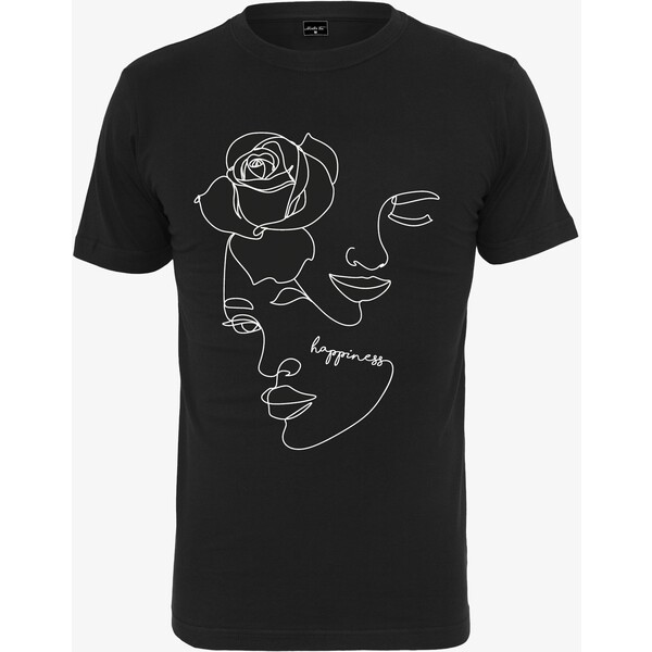 Mister Tee ONE LINE ROSE T-shirt z nadrukiem black MEJ210001-Q11