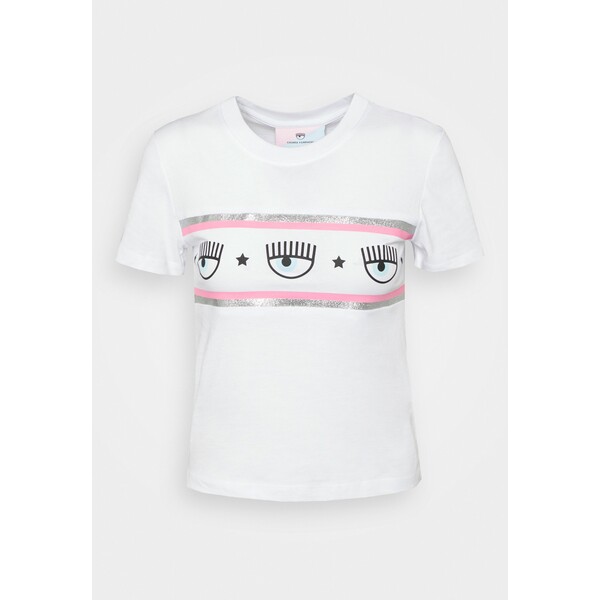CHIARA FERRAGNI MAXILOGOMANIA T-shirt z nadrukiem white CHV21D00H-A11