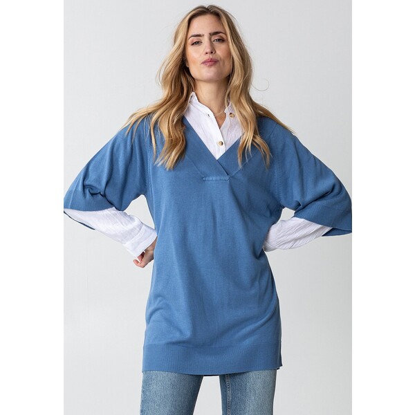 Indiska OPAL Sweter blue INO21I012-K11