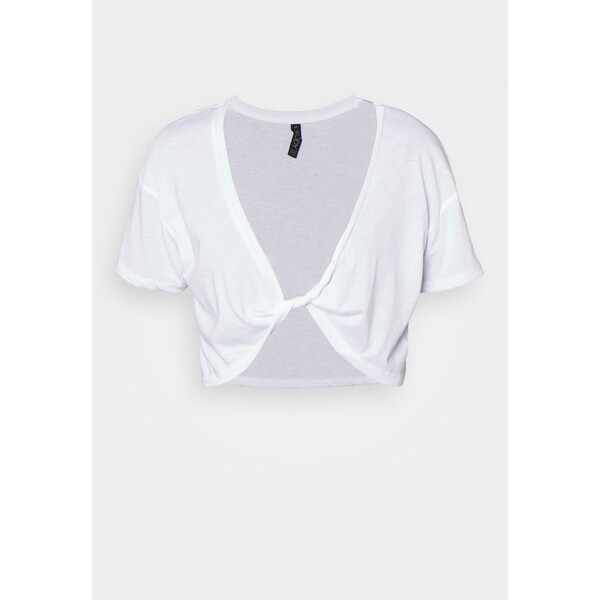 Cotton On Body TWIST FRONT T-shirt z nadrukiem white C1R41D043-A11