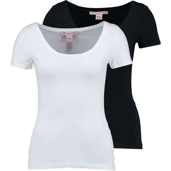 Anna Field 2 PACK T-shirt basic black/white AN621D0Q1-Q12
