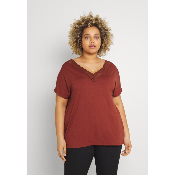 ONLY Carmakoma CARMULLA IN ONE T-shirt basic roasted russet ONA21D099-G11