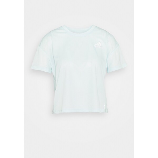 adidas Performance P.BLUE TEE T-shirt z nadrukiem halo mint/silver AD541D1QQ-M11