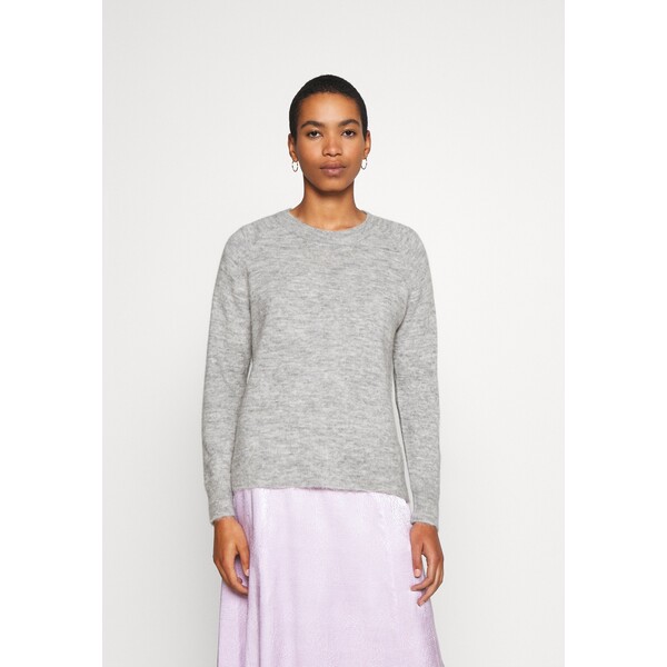 Selected Femme SLFLULU Sweter light grey melange SE521I0KI-C11