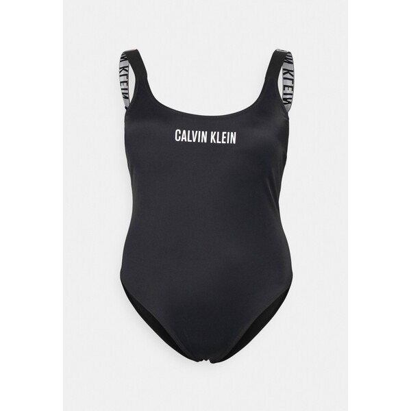 Calvin Klein Swimwear SCOOP BACK ONE PIECE PLUS Kostium kąpielowy black C1781G02E-Q11