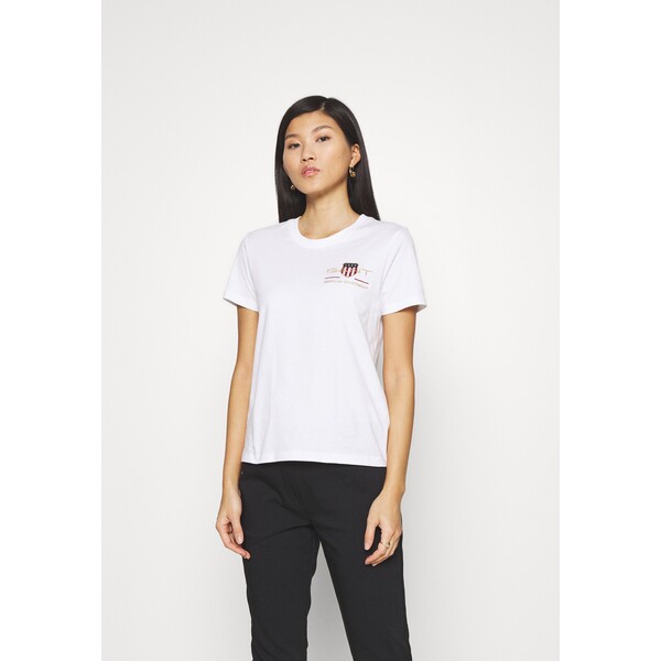 GANT ARCHIVE SHIELD T-shirt z nadrukiem white GA321D04K-A11