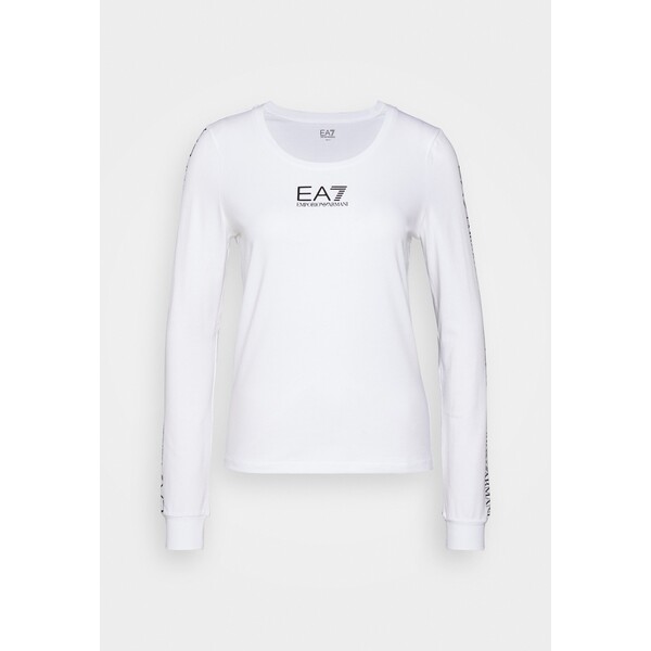 EA7 Emporio Armani Bluzka z długim rękawem white/black EA721D01E-A11