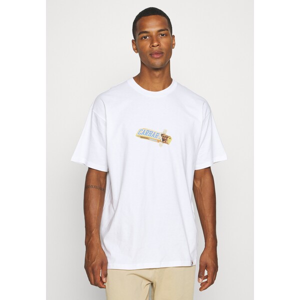 Carhartt WIP CHOCOLATE BAR T-shirt z nadrukiem white C1422O0BP-A11