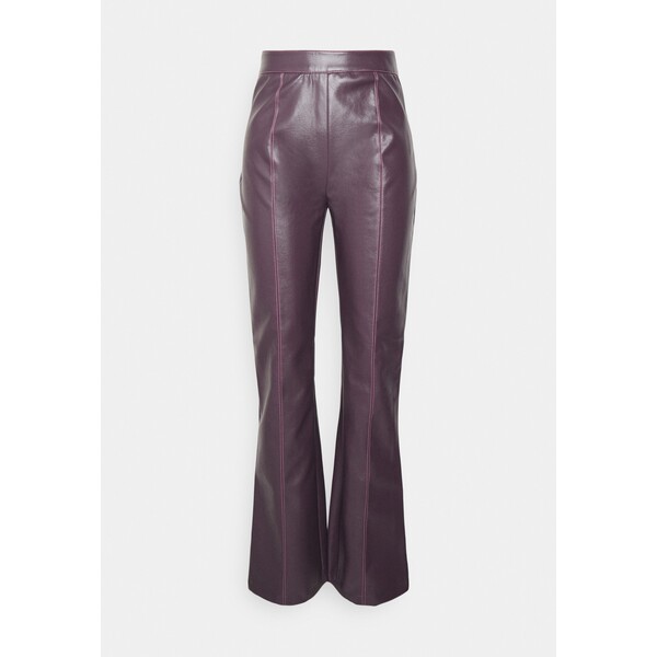 HOSBJERG FRYD DOLLY PANTS Spodnie materiałowe dark purple HOX21A011-I11