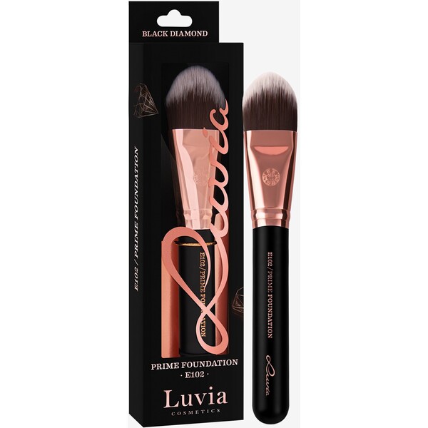 Luvia Cosmetics PRIME FOUNDATION Pędzel do makijażu black LUI31J00C-Q11