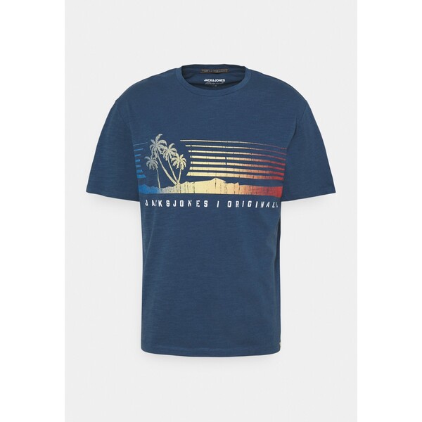 Jack & Jones JORLAGUNA TEE CREW NECK T-shirt z nadrukiem ensign blue JA222O3E6-K11