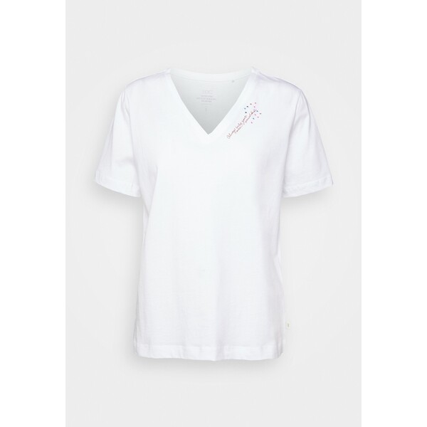 edc by Esprit T-shirt z nadrukiem white ED121D1OB-A11