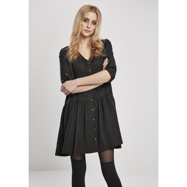 Urban Classics Sukienka koszulowa black UR621C01J-Q11