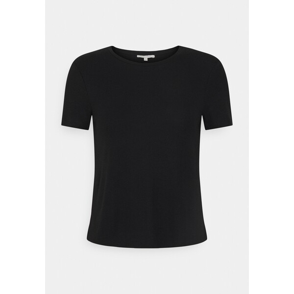 TOM TAILOR DENIM TEE T-shirt z nadrukiem deep black TO721D0VT-Q11