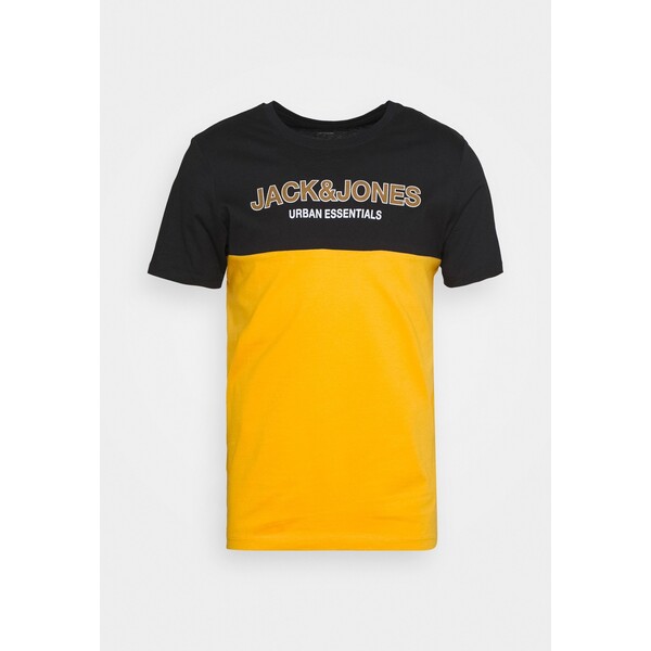 Jack & Jones JEURBAN BLOCKING T-shirt z nadrukiem golden orange JA222O3UT-H11